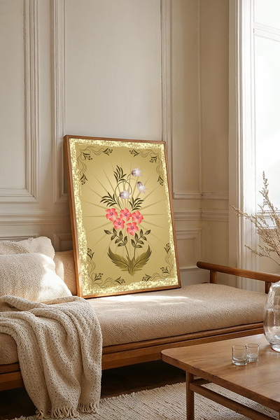 Dekorsiahome Τραπέζι σαλονιού κουζίνας με ξύλινο πλαίσιο μονοκόμματο TK2446