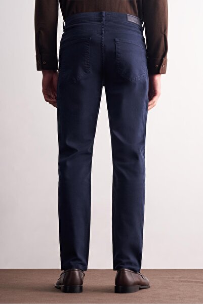 İmza Navy Blue 5 Pocket Casual Slim Fit Cotton 5 Pocket Trousers 1003255318