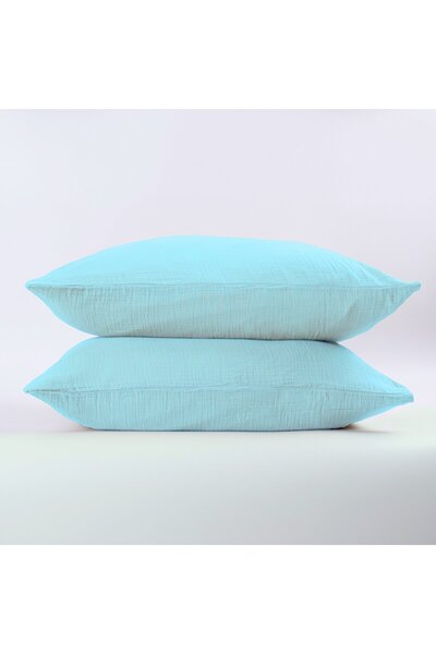 Püskül Luxury Muslin Pillowcase 2 Pieces - 100% Cotton, 2-Layer, High Quality Muslin Pillowcase Set