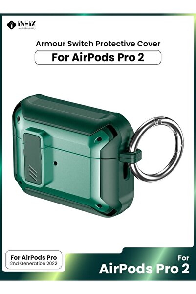 ineix جراب كامل الجسم متين وقوي ومضاد للصدمات لجهاز Apple Airpod Pro 2-2022