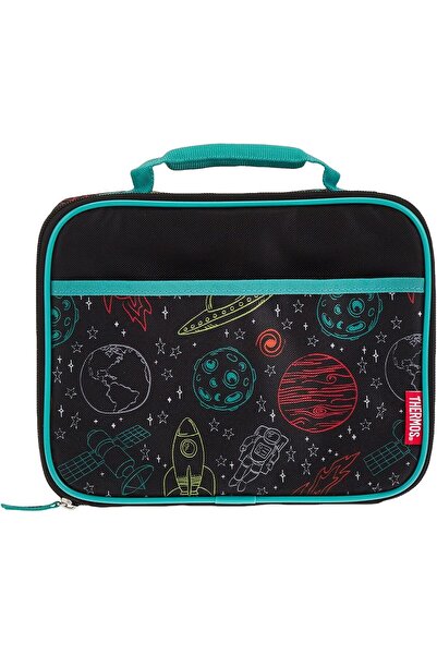 Thermos Standard Insulated Lunch Case, LDPE Lining, Space Graphics, Black