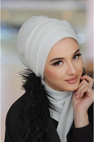 Aişe tesettür White Ready-To-Wear Scarf Hijab Bonnet