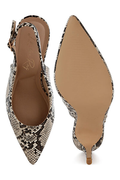 london Rag Women Slingback Stiletto Heel Sandals in Snake