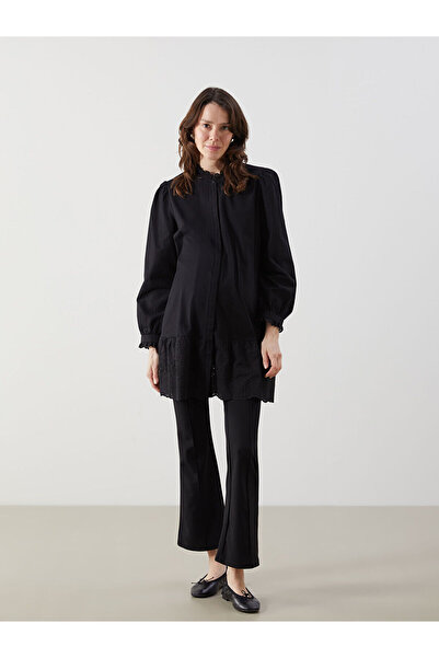 LC Waikiki Lcwaikiki Maternity Black Interlock Straight Pants with Nevavm Dif...