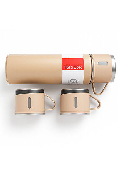 OEM Thermos gift set with 2 extra cups, double wall vacuum