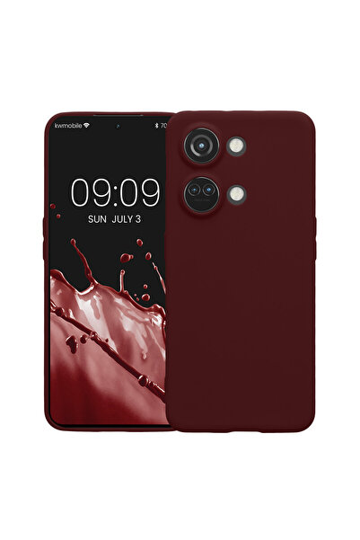 KWmobile Case for OnePlus Nord 3 5G, Dark Red, Silicone, 61767.190