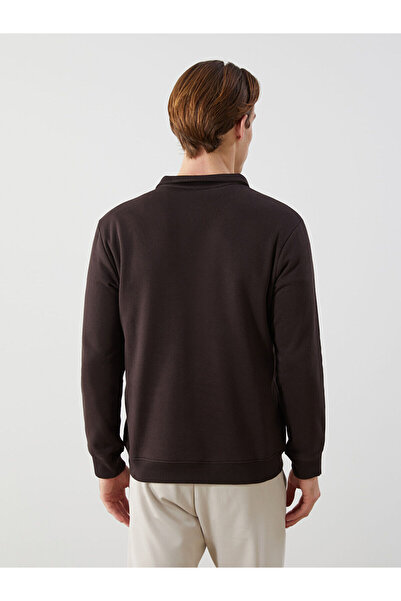 LC Waikiki Ανδρικό φούτερ SOUTHBLUE καφέ ψηλός λαιμός μακρυμάνικο με τύπωμα