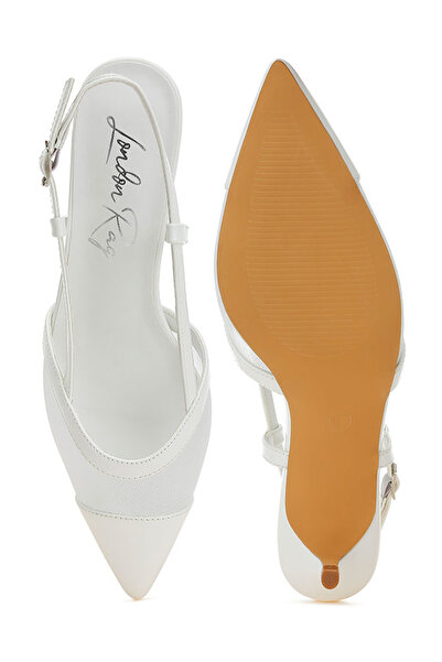 london Rag Women Mesh Slingback Sandals in White