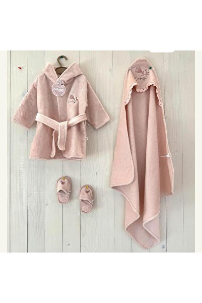Bebessi Premium Girls' Bathrobe Set Salmon