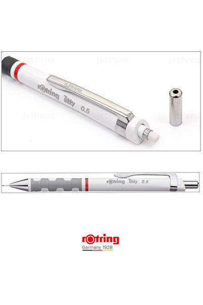 Rotring 0.5mm Mechanical Pencil with Ergonomic Design for Writing and Drawing, with Modern White Finish