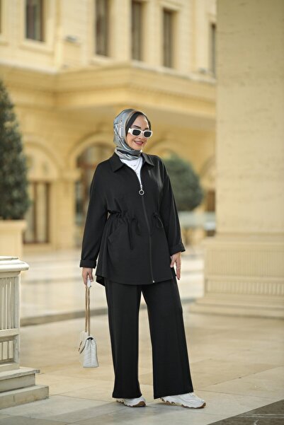 NS Moda Hijab Nature Set Black-Model 557