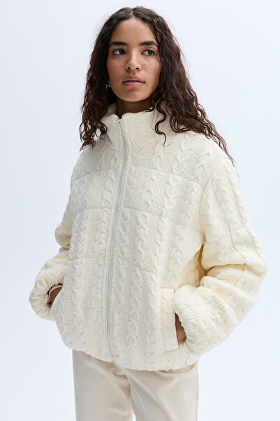 Mudo Braided Stand-Up Collar Coat Jacket