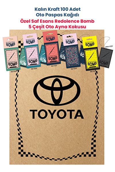 BALKAN AMBALAJ Kraft 120gr Toyota Oto Paspas Kağıdı 100 Adet - 35x50cm - 5 Çe...