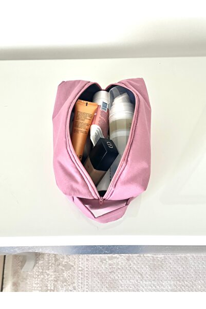 GA Gleam Atelier حقيبة مكياج لون ليلكي، مقاس متوسط ​​- قطن - 21*12*12 سم