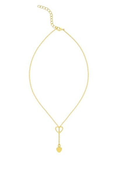 OEM necklace for women with two hearts and two ends