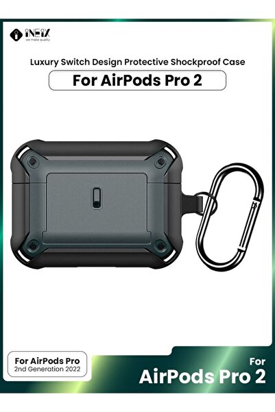 ineix حافظة حماية مقاومة للصدمات بتصميم مفتاح فاخر لسماعات Apple AirPod Pro 2-2022