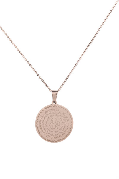 TAKI DERYASI Silver Color Nal-I Şerif and Hakkani Seal Written Steel Necklace Non-Tarnish Stainless Chain