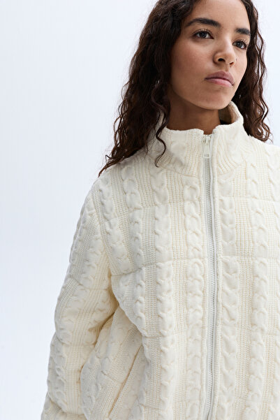 Mudo Braided Stand-Up Collar Coat Jacket