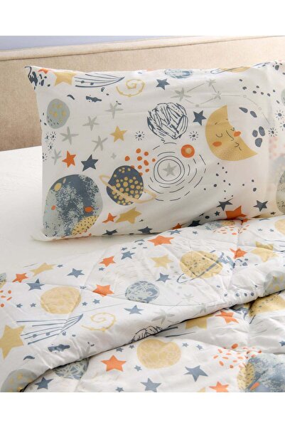 REDTAG White Space Printed Kids Comforter Set (Single Size)