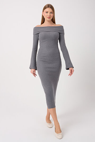 Silk & Spice Women's Corded Fabric Knitted Fabric Madonna Collar Spanish Slee...