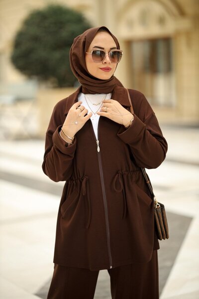 NS Moda Hijab Nature Set Brown-Model 557