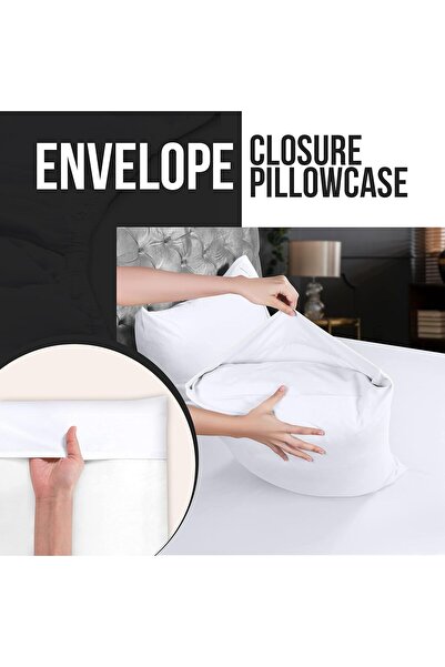 Utopia Bedding Queen Pillowcases - Pack of 4, Envelope Closure, Microfiber, 20 x 30 in, White