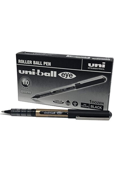 UNİ-BALL قلم حبر جاف UB-150-10، 1.0 مم، حبر أسود، عبوة من 12 قلمًا