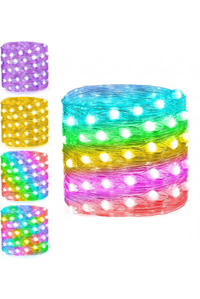 Lightwell Ghirlandă luminoasă inteligentă LED RGB controlată prin aplicație c...