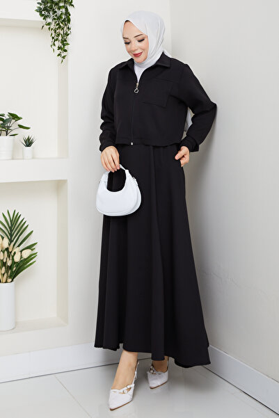 modapark.ist Women's Front Zipper Skirt Suit