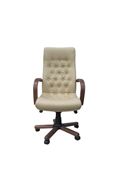Ergonica CHEF LUX EXTRA Executive Chair - Beige Leather