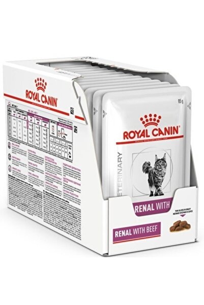 Royal Canin Veterinary Renal Biftekli Kedi Yaş Maması 12 X 85 Gr