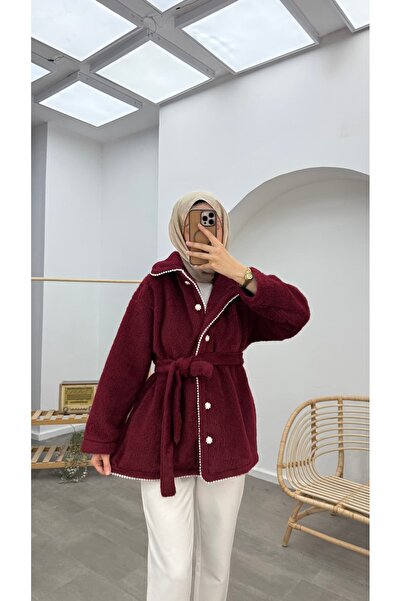 Minharir Pearl Detailed Stamp Coat