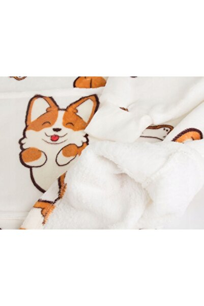 zola 2-in-1 blanket sweatshirt with hood and pocket, Zola, corgi dogs, universal size, fluffy, 80x80 cm