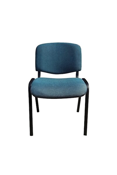 Ergonica Scaun vizitator ISO BLACK, material textil Cagliari albastru-negru Canary