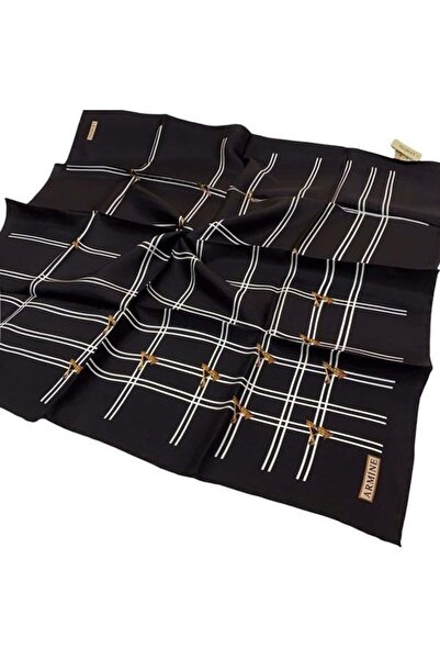 Armine Шовковий шарф Nostalji - 8656-33 Чорно-білий твіл