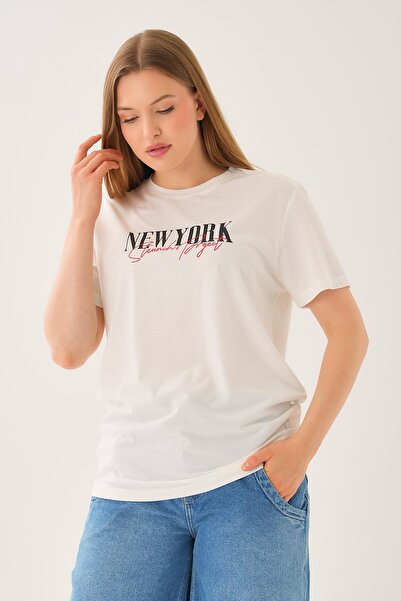 ALEXANDERGARDI Oversize Wide Fit Crew Neck Printed T-Shirt