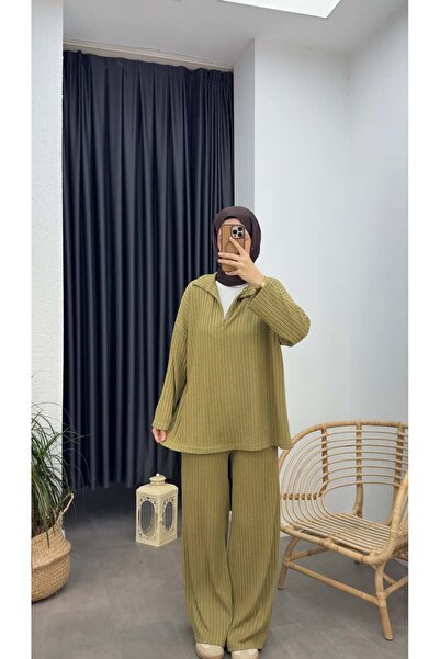 Minharir Zela Ribbed Knit Corded Fabric Set