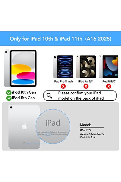 Fogy Apple Ipad (A16) 2025 Uyumlu Magic Touchpad RGB Işıklı Türkçe Q Klavyeli Kılıf