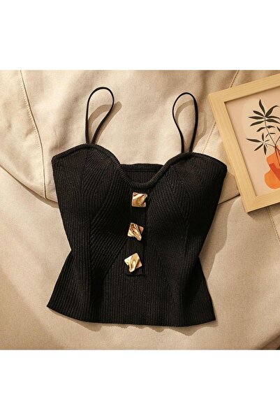 Eces Design Kadın İpli Düğmeli Yüksek Kaliteli Altet W1009