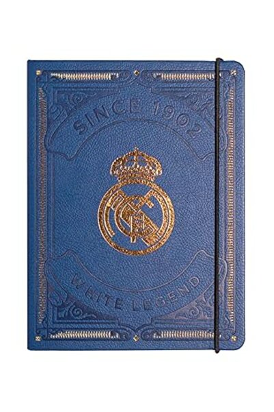 Real Madrid Premium Notebook - A5 - Grid - Synthetic Leather - 100 Pages