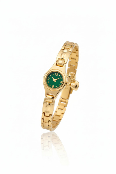 Nicevia Vintage Minimal Gold Women's Wristwatch Gold Color Clip-On Cord Analo...