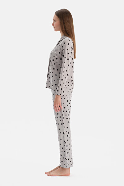 Dagi Polka Dots Waffle Pajama Set