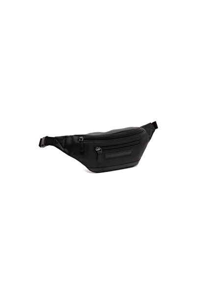 The Chesterfield Brand The Chesterfield Brand belt and shoulder bag, made of leather and nylon, Velta model, Black