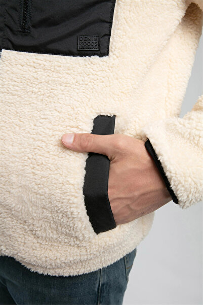 Lee Cooper Regular Fit Mock Neck Plush Coat Men's Coat 261 Lcm 232010 1301