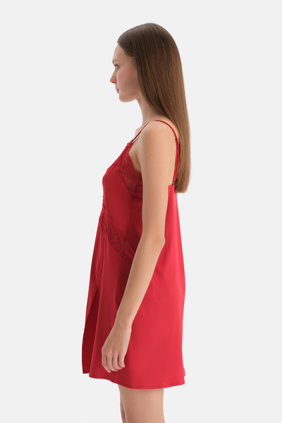 Dagi Red Lace Detailed Bra