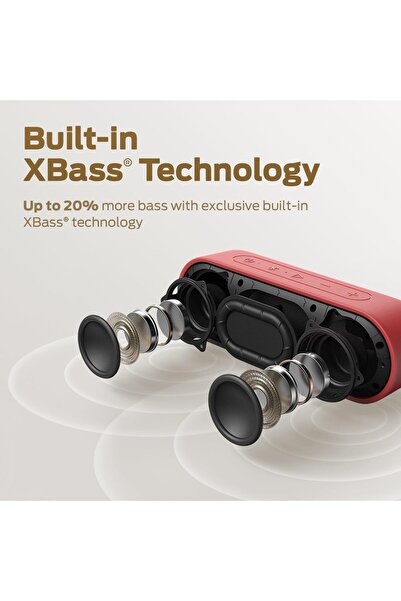 Tribit XSound Go Wireless Bluetooth 5.3 Speaker - 16W, 24H Playtime, IPX7 (Red)