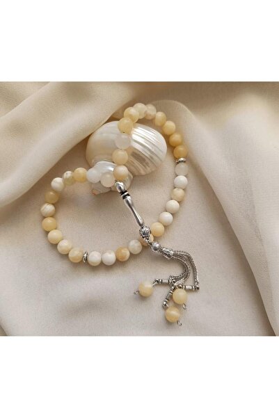 Hd Marketim Tesbih 33 bucăți 08 mm Tesbih din piatră naturală calcit calitate...