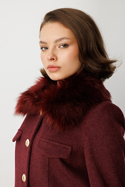 Ekol Short Coat with Fur Collar