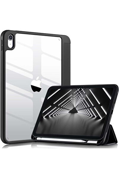 HYX Compatible iPad Case for 11th & 10th Gen, Pencil Holder, Tri-fold Stand, Black