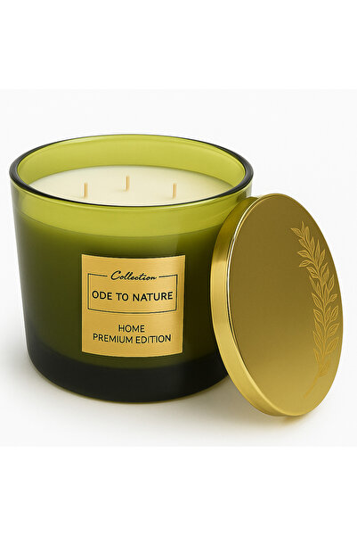COLLECTİON Home Premium Edition Scented Candle, "Ode To Nature", 440g, Burning Time 35, 13.5x8 cm